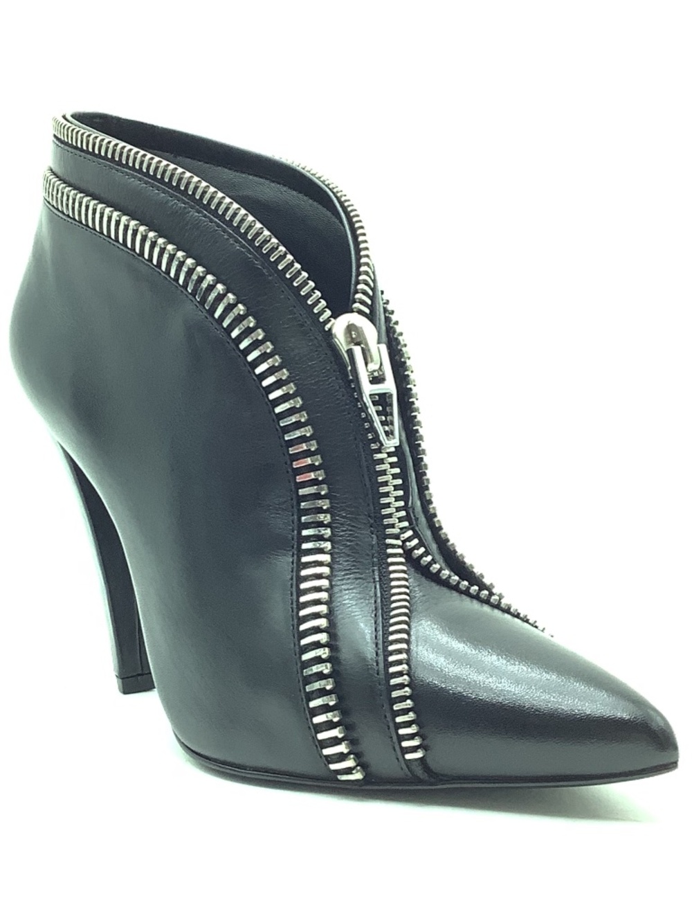 Alexander Wang Kendal Zipper Accent Heeled Bootie Size: 6.5